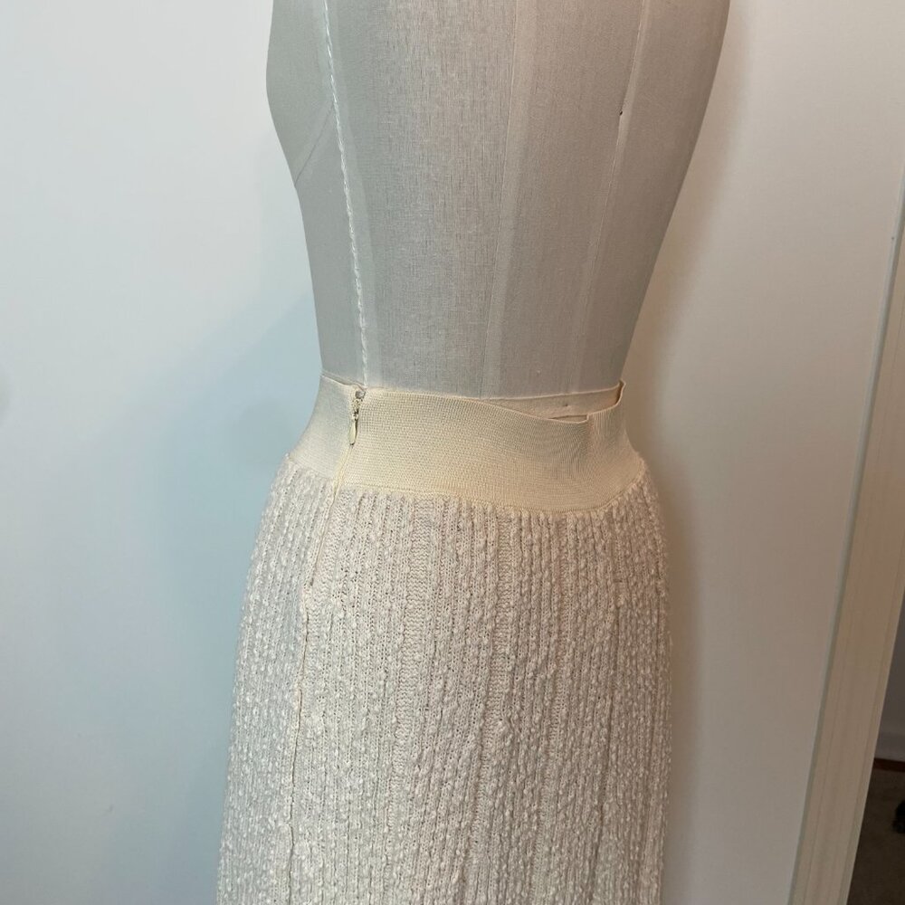 TORY BURCH Ribbed Pleated Knit Sweater Midi Skirt Matching Set \\ M - Picture 11 of 13